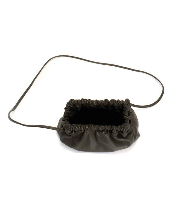 Anonymous Copenhagen Hally Petite Cloud Bag Shiny Lamb Olive Green