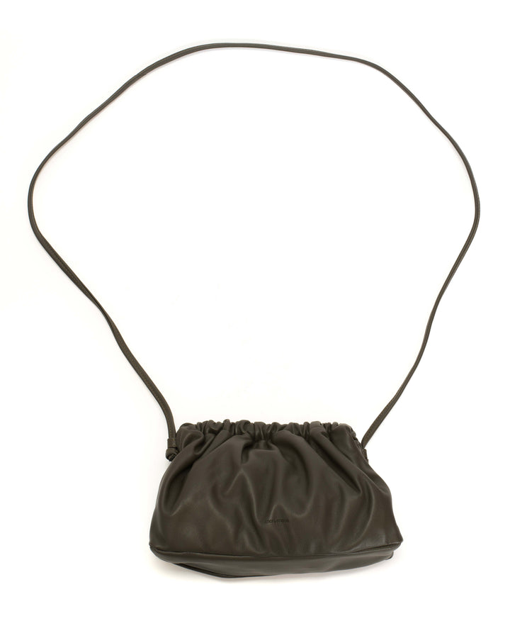 Anonymous Copenhagen Hally Petite Cloud Bag Shiny Lamb Olive Green