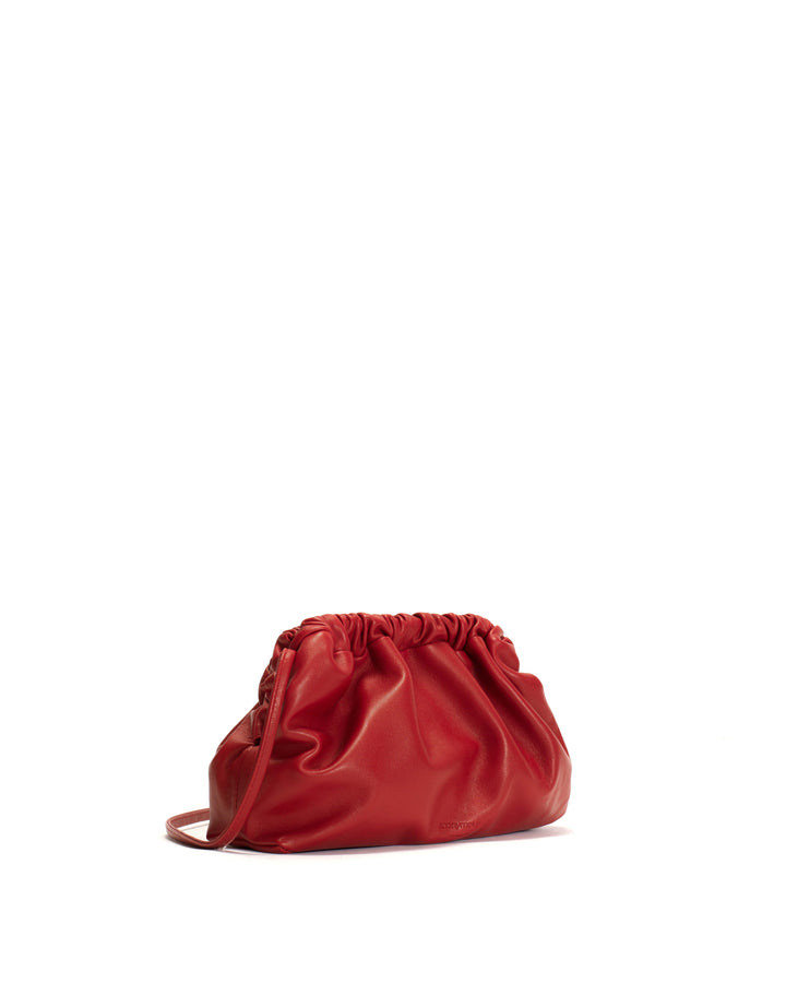 Anonymous Copenhagen Hally Petite Cloud Bag Shiny Lamb Ruby Red