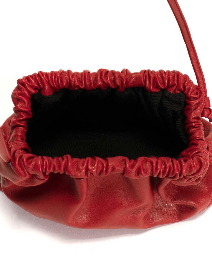 Anonymous Copenhagen Hally Petite Cloud Bag Shiny Lamb Ruby Red