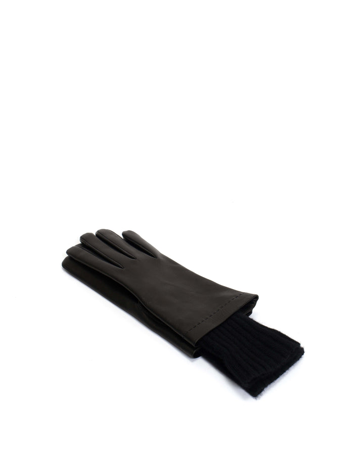 Anonymous Copenhagen Hanni Leather Cashmere Glove Lamb Leather U0026 100% Cashmere Black U0026 Black