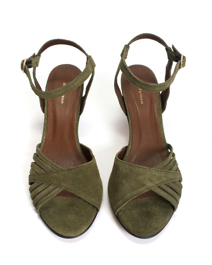 Anonymous Copenhagen Hermine Calf Suede Olive Green