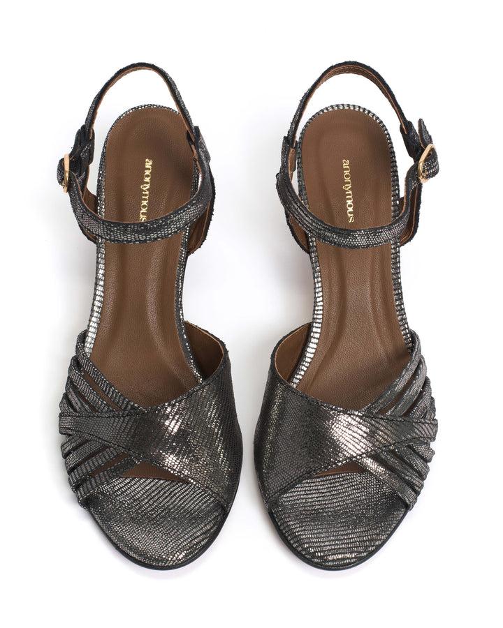 Anonymous Copenhagen Hermine Lizard Metallic Goat Platinum