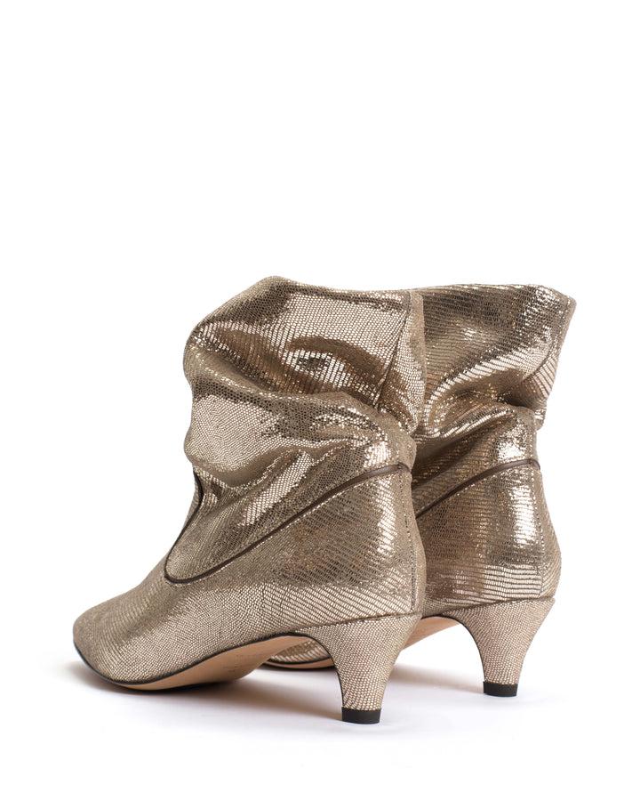 Anonymous Copenhagen Hicha 40 Stiletto Lizard Metallic Goat Vintage Champagne