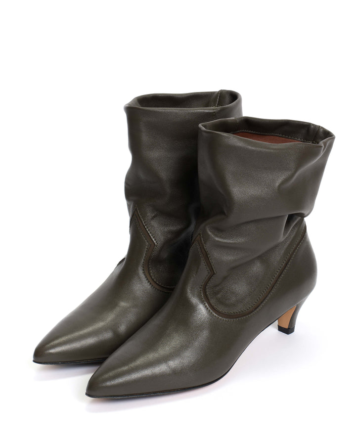 Anonymous Copenhagen Hicha 40 Stiletto Silky Calf Moss Green