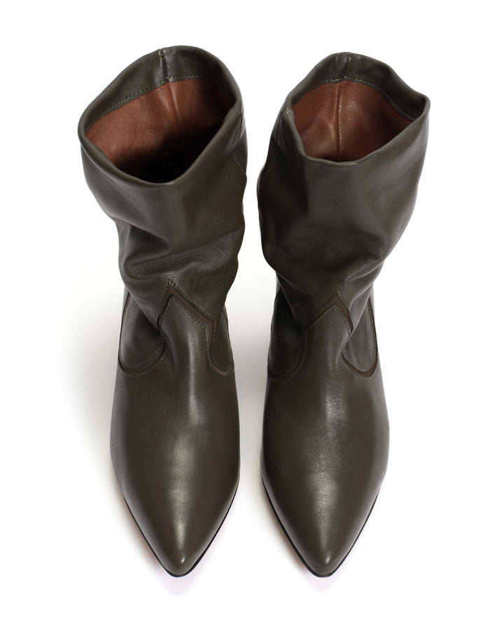 Anonymous Copenhagen Hicha 40 Stiletto Silky Calf Moss Green