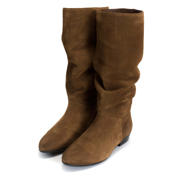 Anonymous Copenhagen Jasmina 20 Calf Suede U0026 Sleek Leather Cinnamon U0026 Dark Taupe