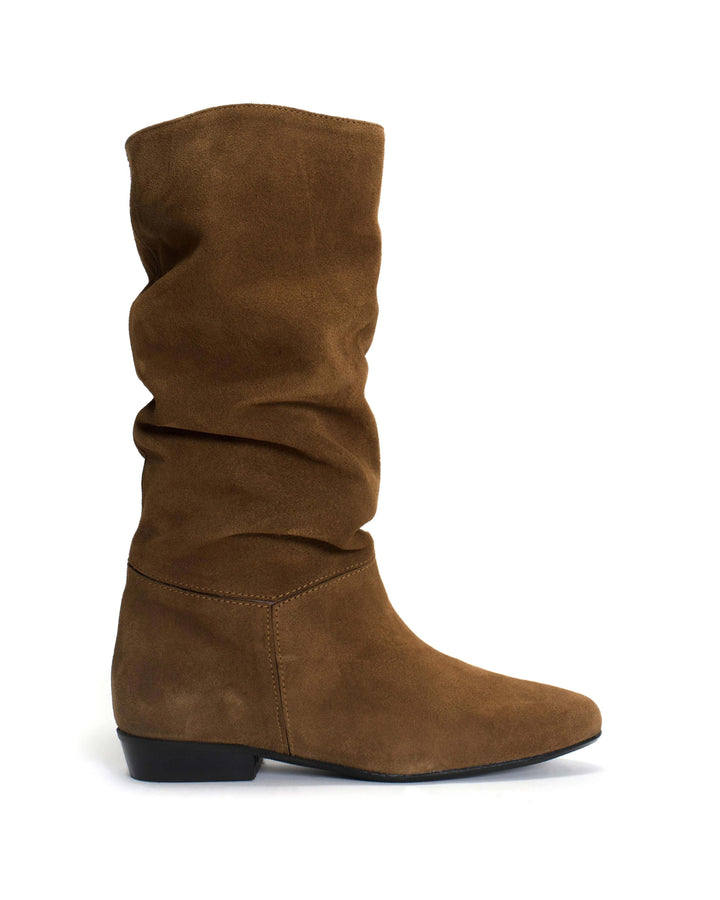 anonymous copenhagen Jasmina 20 Calf suede u0026 sleek leather Cinnamon u0026 dark taupe