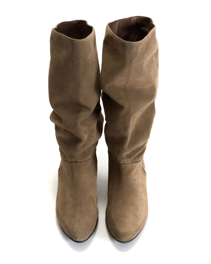 Anonymous Copenhagen Jasmina 20 Calf Suede U0026 Sleek Leather Mushroom U0026 Olive Green