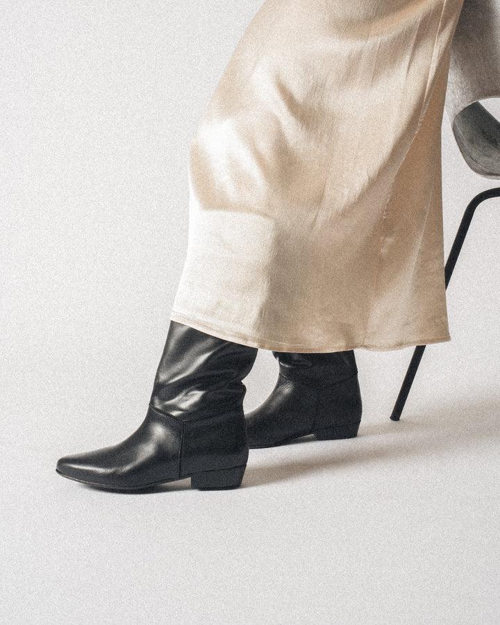 Anonymous Copenhagen Jasmina 20 Soft Calf U0026 Suede Leather Black