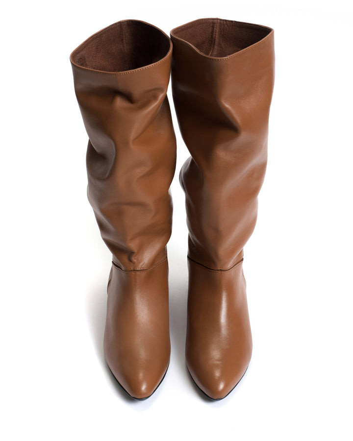 Anonymous Copenhagen Jasmina 20 Soft Calf U0026 Suede Leather Camel U0026 Cinnamon