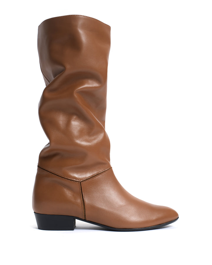 anonymous copenhagen Jasmina 20 Soft calf u0026 suede leather Camel u0026 cinnamon