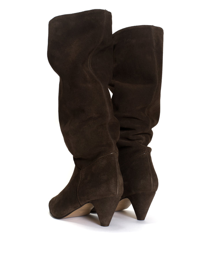Anonymous Copenhagen Jasmina 50 Stiletto Calf Suede U0026 Sleek Leather Coffee Brown U0026 Dark Taupe