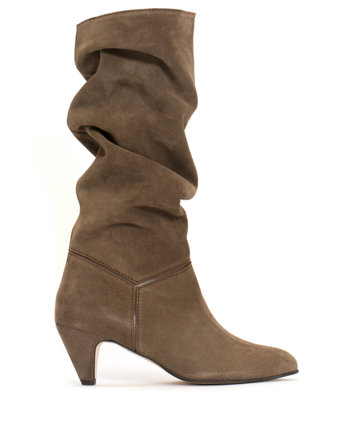anonymous copenhagen Jasmina 50 stiletto Calf suede u0026 sleek leather Dark taupe
