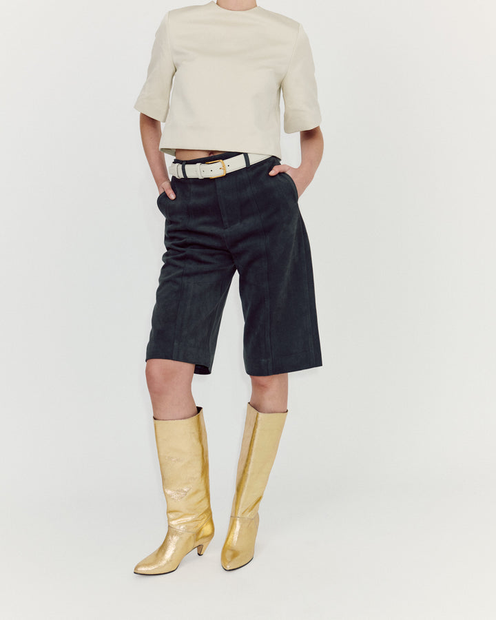 Anonymous Copenhagen Jasmina 50 Stiletto Crackled Metallic Goat Gold