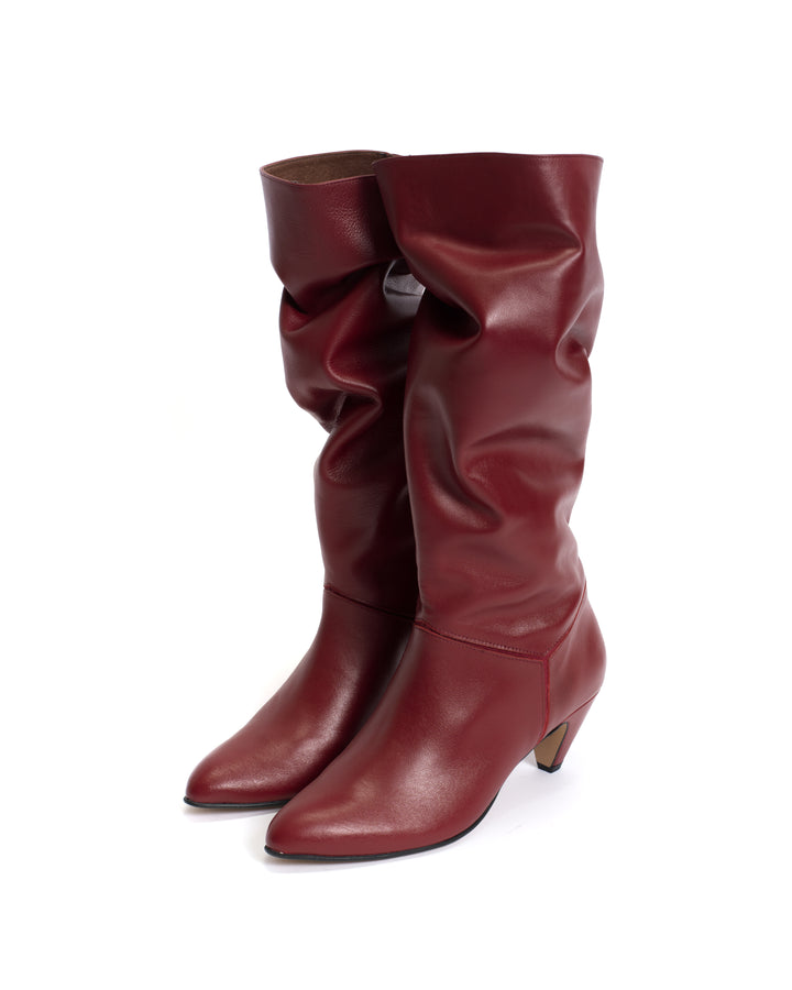 Anonymous Copenhagen Jasmina 50 Stiletto Soft Calf U0026 Suede Leather Pomegranate