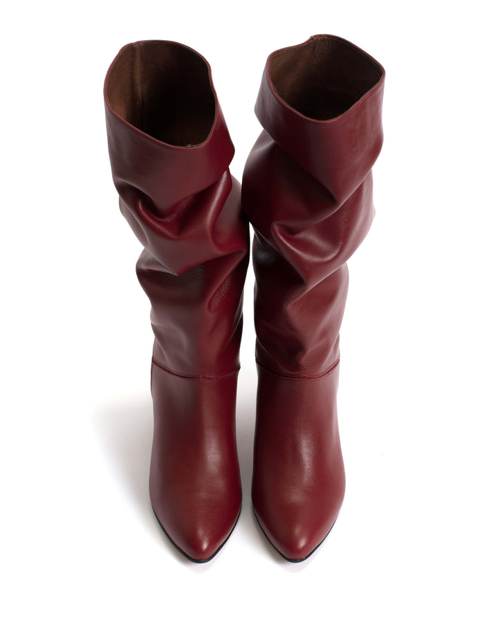 Anonymous Copenhagen Jasmina 50 Stiletto Soft Calf U0026 Suede Leather Pomegranate