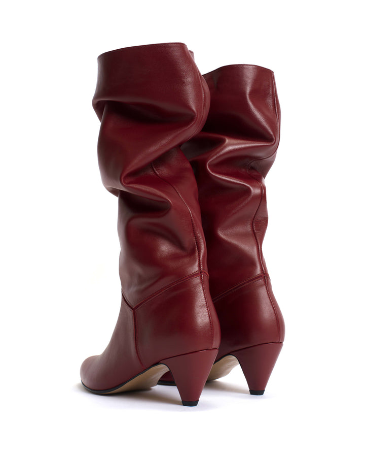 Anonymous Copenhagen Jasmina 50 Stiletto Soft Calf U0026 Suede Leather Pomegranate
