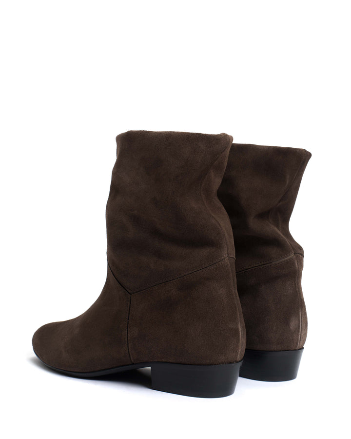 Anonymous Copenhagen Jassi 20 Calf Suede U0026 Sleek Leather Coffee Brown U0026 Dark Taupe