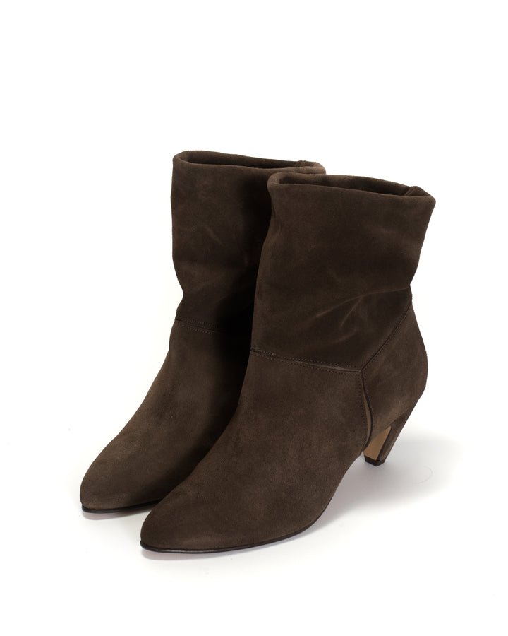Anonymous Copenhagen Jassi 50 Stiletto Calf Suede U0026 Sleek Leather Coffee Brown U0026 Dark Taupe