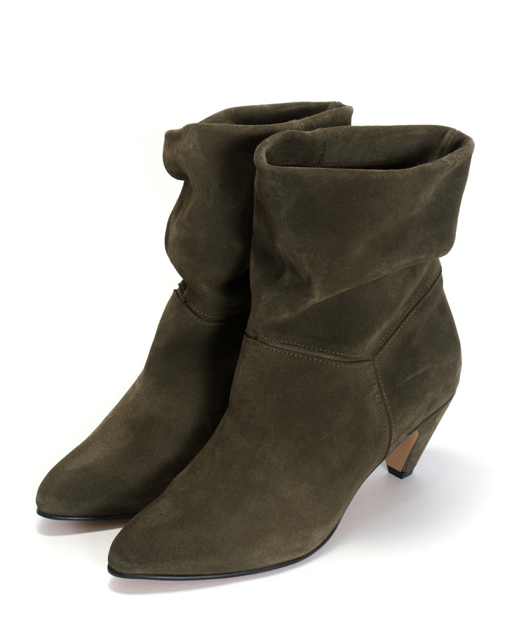 Anonymous Copenhagen Jassi 50 Stiletto Calf Suede U0026 Sleek Leather Moss Green
