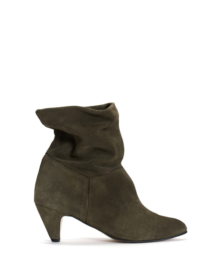 anonymous copenhagen Jassi 50 stiletto Calf suede u0026 sleek leather Moss green