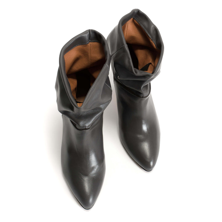 Anonymous Copenhagen Jassi 50 Stiletto Soft Calf U0026 Suede Leather Dusty Grey U0026 Shark Grey