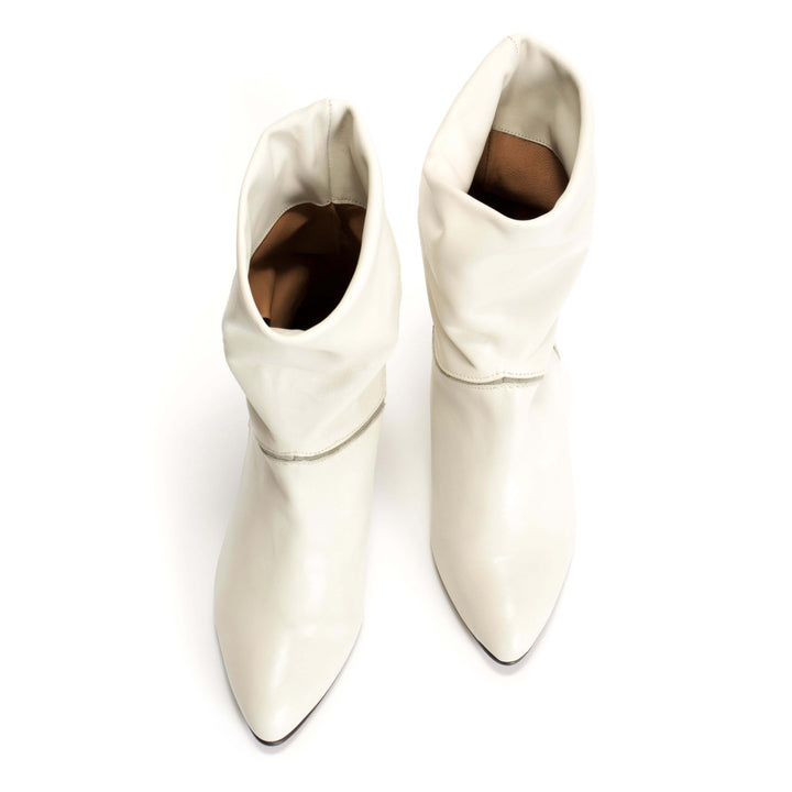 Anonymous Copenhagen Jassi 50 Stiletto Soft Calf U0026 Suede Leather Milk White