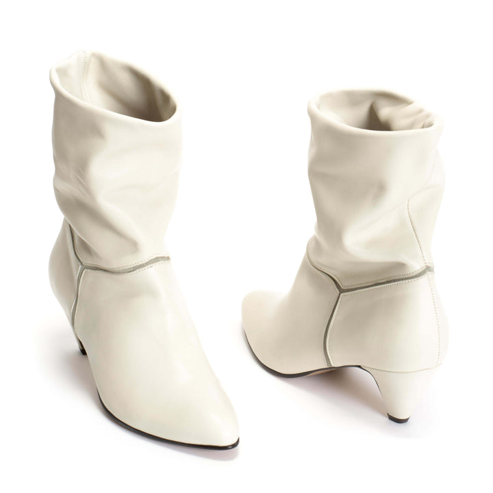 Anonymous Copenhagen Jassi 50 Stiletto Soft Calf U0026 Suede Leather Milk White