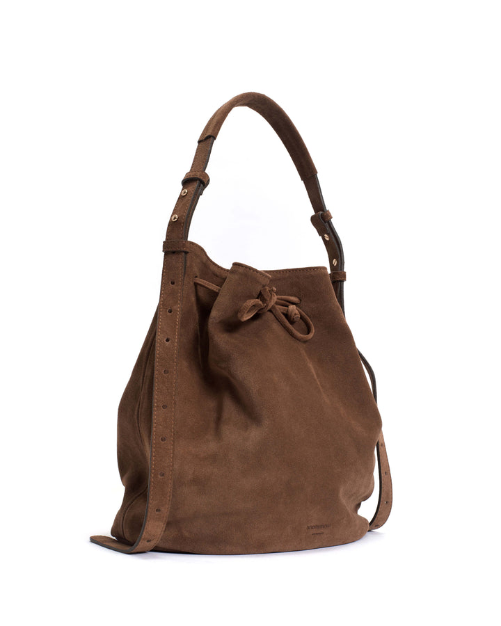 Anonymous Copenhagen Kacey Grand Bucket Bag Calf Suede Coconut