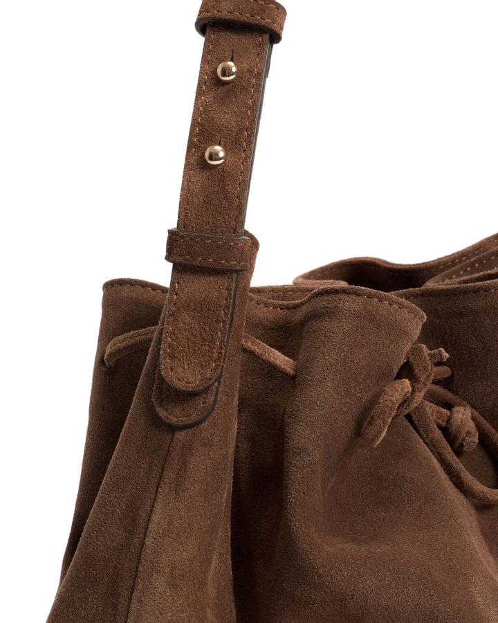 Anonymous Copenhagen Kacey Grand Bucket Bag Calf Suede Coconut
