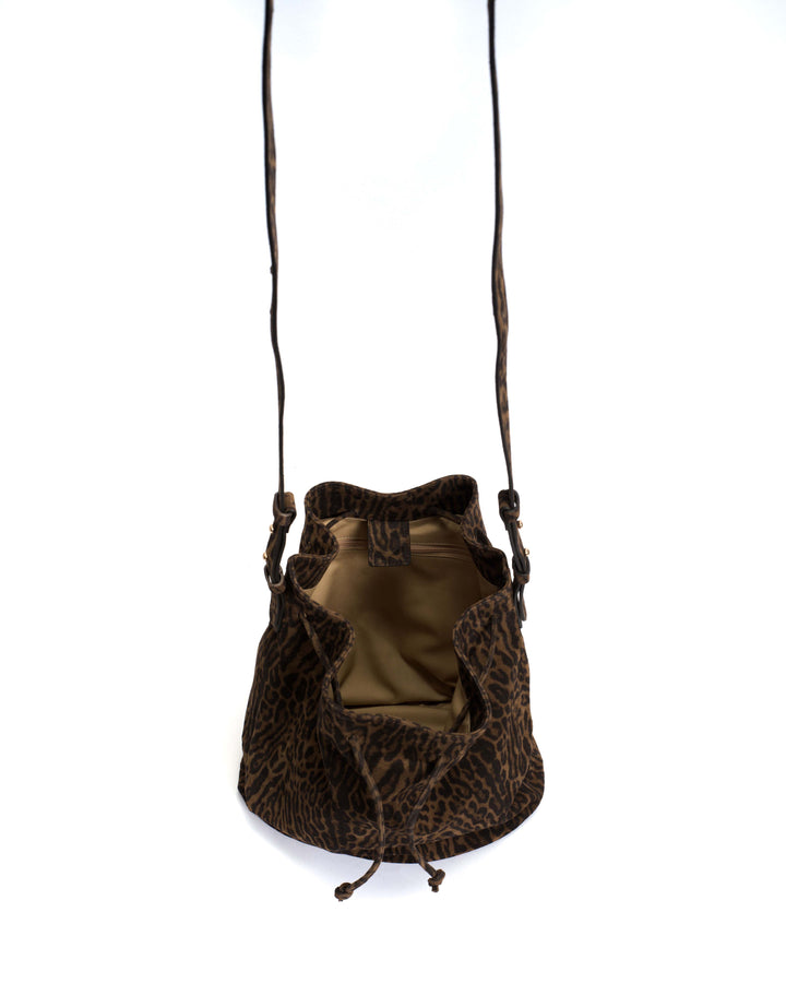 Anonymous Copenhagen Kacey Grand Bucket Bag Calf Suede Print Jaguar