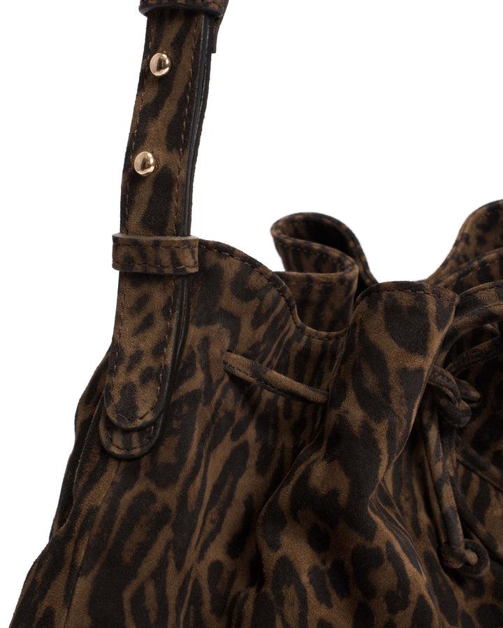 Anonymous Copenhagen Kacey Grand Bucket Bag Calf Suede Print Jaguar