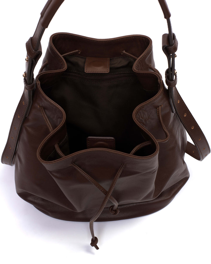 Anonymous Copenhagen Kacey Grand Bucket Bag Soft Calf Chocolate