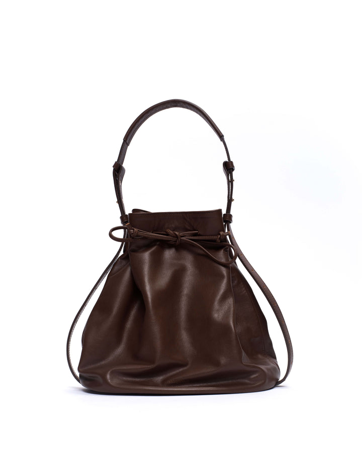 anonymous copenhagen Kacey grand bucket bag Soft calf Chocolate