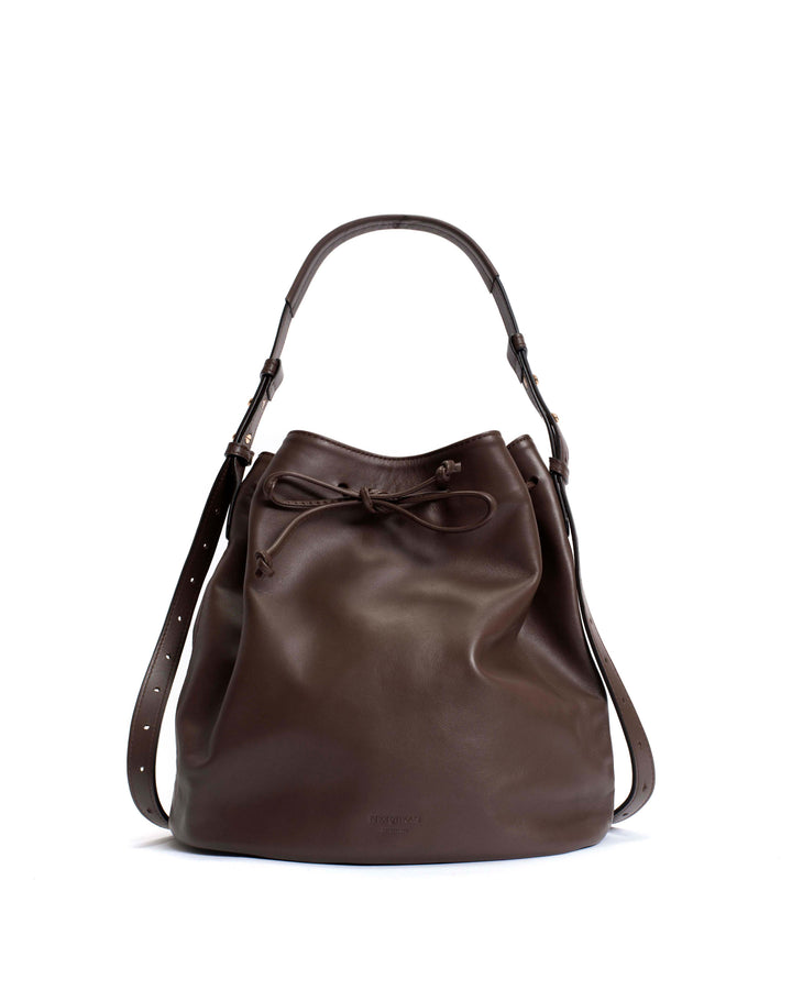 anonymous copenhagen Kacey grand bucket bag Soft calf Coffee brown