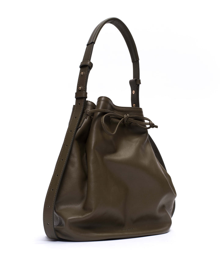 Anonymous Copenhagen Kacey Grand Bucket Bag Soft Calf Olive Green
