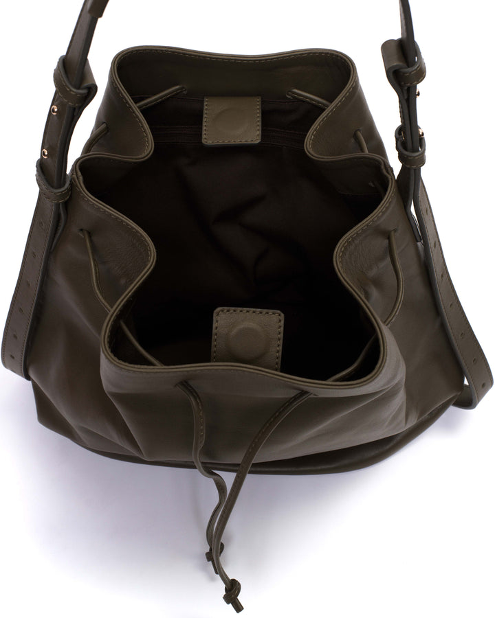 Anonymous Copenhagen Kacey Grand Bucket Bag Soft Calf Olive Green