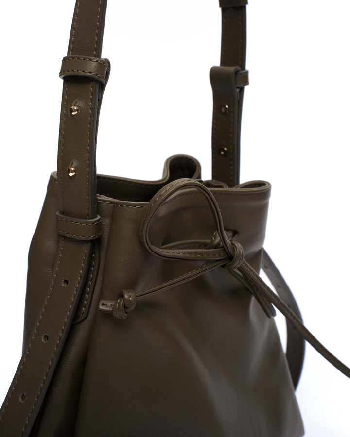 Anonymous Copenhagen Kacey Grand Bucket Bag Soft Calf Olive Green