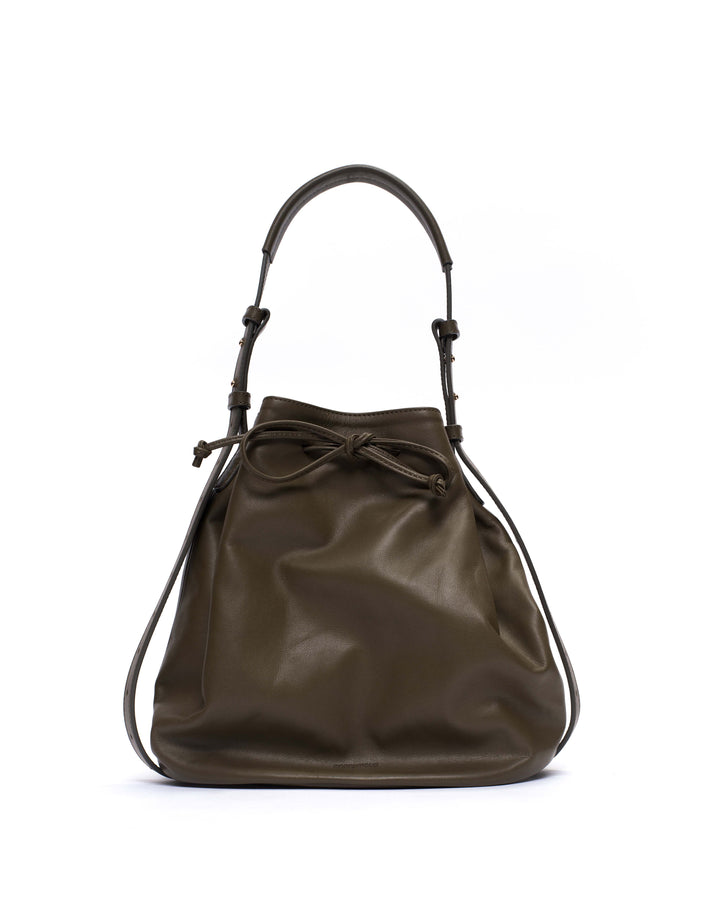 anonymous copenhagen Kacey grand bucket bag Soft calf Olive green