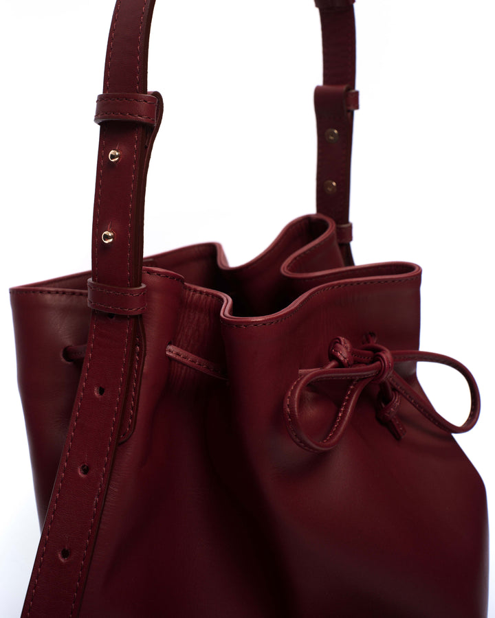 Anonymous Copenhagen Kacey Grand Bucket Bag Soft Calf Pomegranate