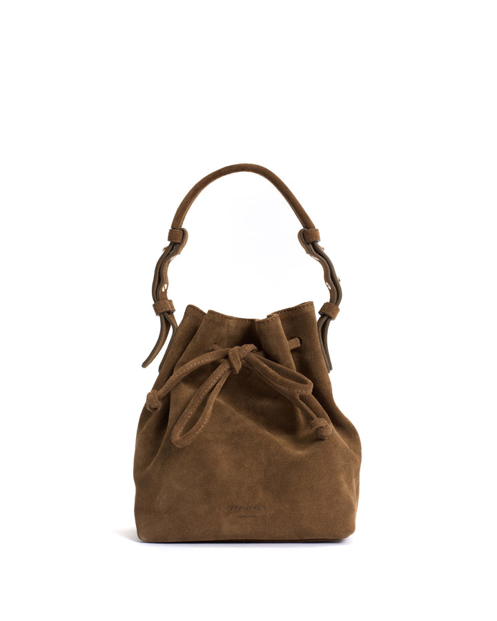 anonymous copenhagen Kacey petite bucket bag Calf suede Cinnamon