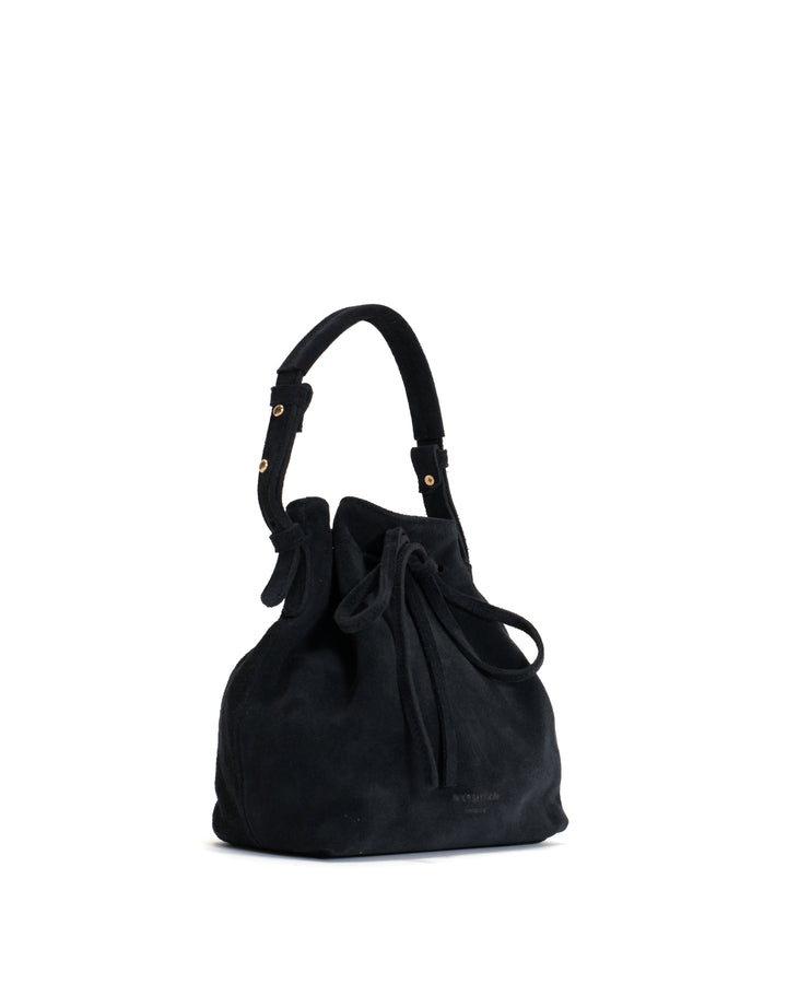 Anonymous Copenhagen Kacey Petite Bucket Bag Calf Suede Dark Blue