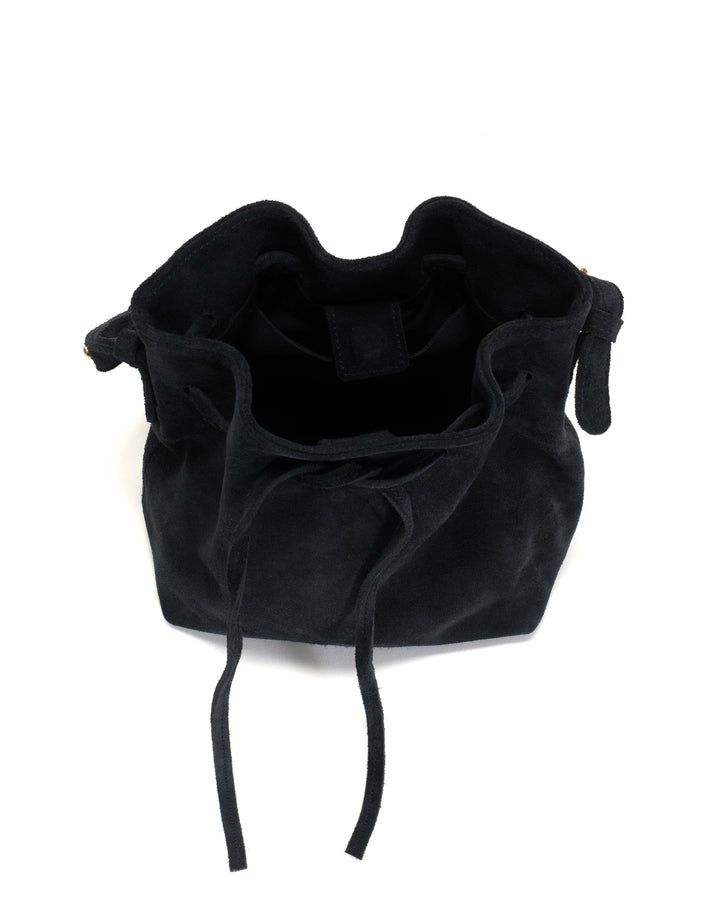 Anonymous Copenhagen Kacey Petite Bucket Bag Calf Suede Dark Blue