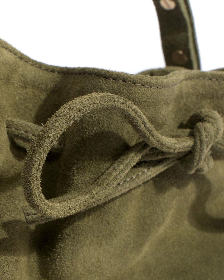 Anonymous Copenhagen Kacey Petite Bucket Bag Calf Suede Olive Green