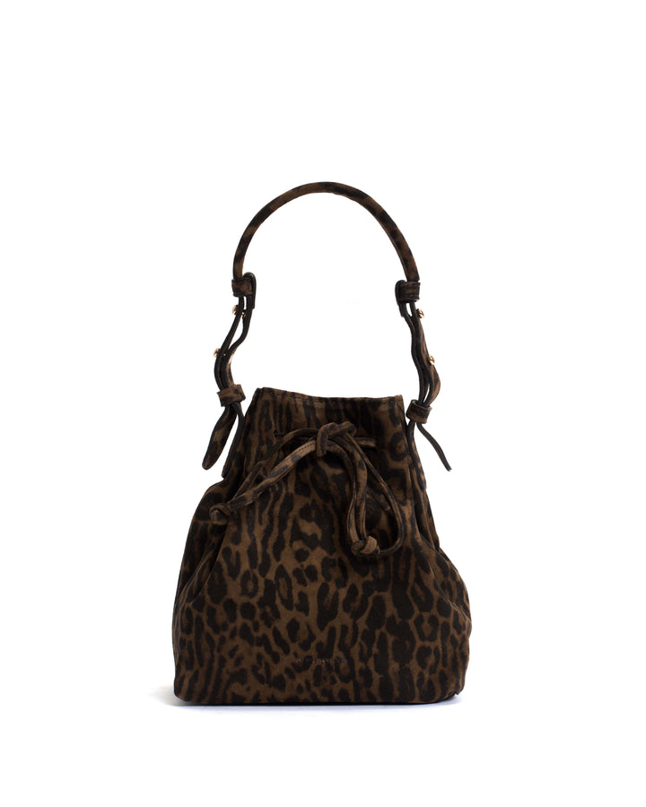 anonymous copenhagen Kacey petite bucket bag Calf suede print Jaguar