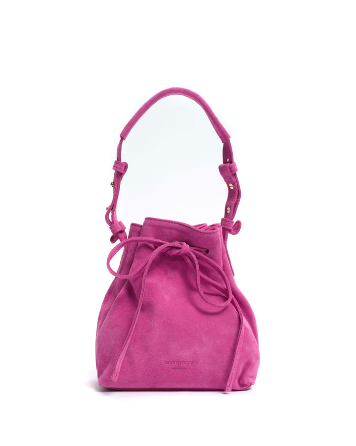 anonymous copenhagen Kacey petite bucket bag Calf suede Raspberry sorbet