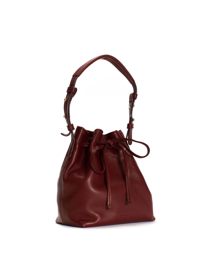 Anonymous Copenhagen Kacey Petite Bucket Bag Silky Lamb Pomegranate