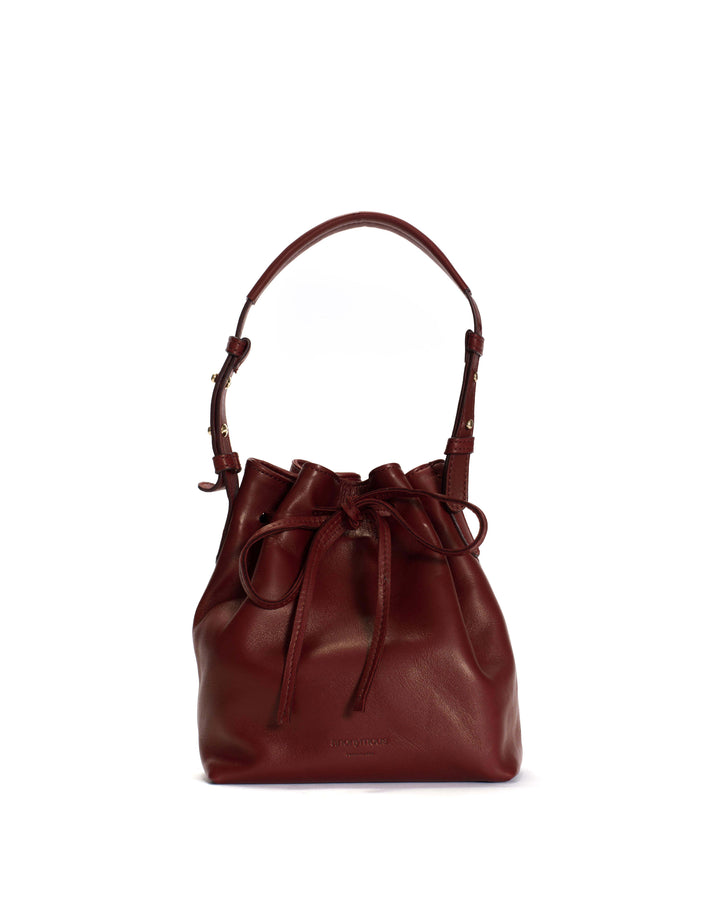 anonymous copenhagen Kacey petite bucket bag Silky lamb Pomegranate