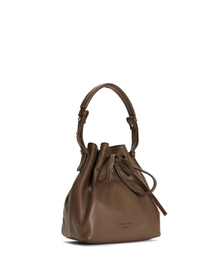 Anonymous Copenhagen Kacey Petite Bucket Bag Soft Calf Dark Taupe